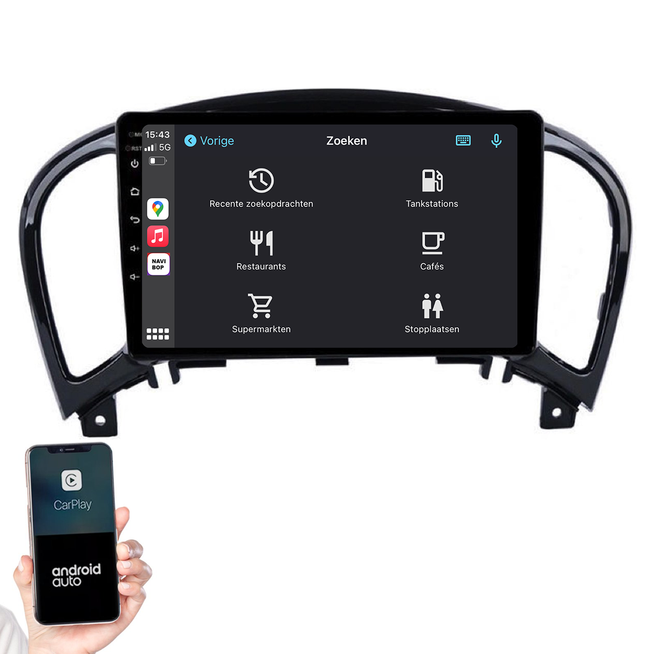 Nissan Juke | Autoradio | 2010 t/m 2019 | Android 14 | Apple CarPlay & Android Auto