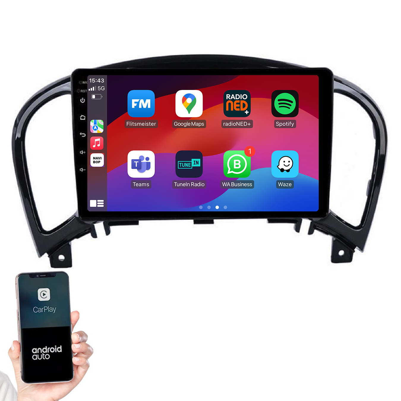 Nissan Juke | Autoradio | 2010 t/m 2019 | Android 14 | Apple CarPlay & Android Auto