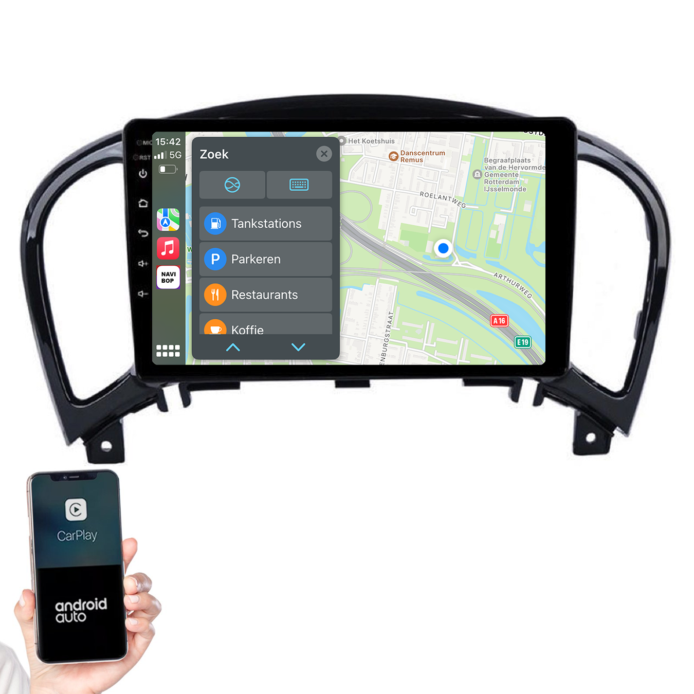 Nissan Juke | Autoradio | 2010 t/m 2019 | Android 14 | Apple CarPlay & Android Auto