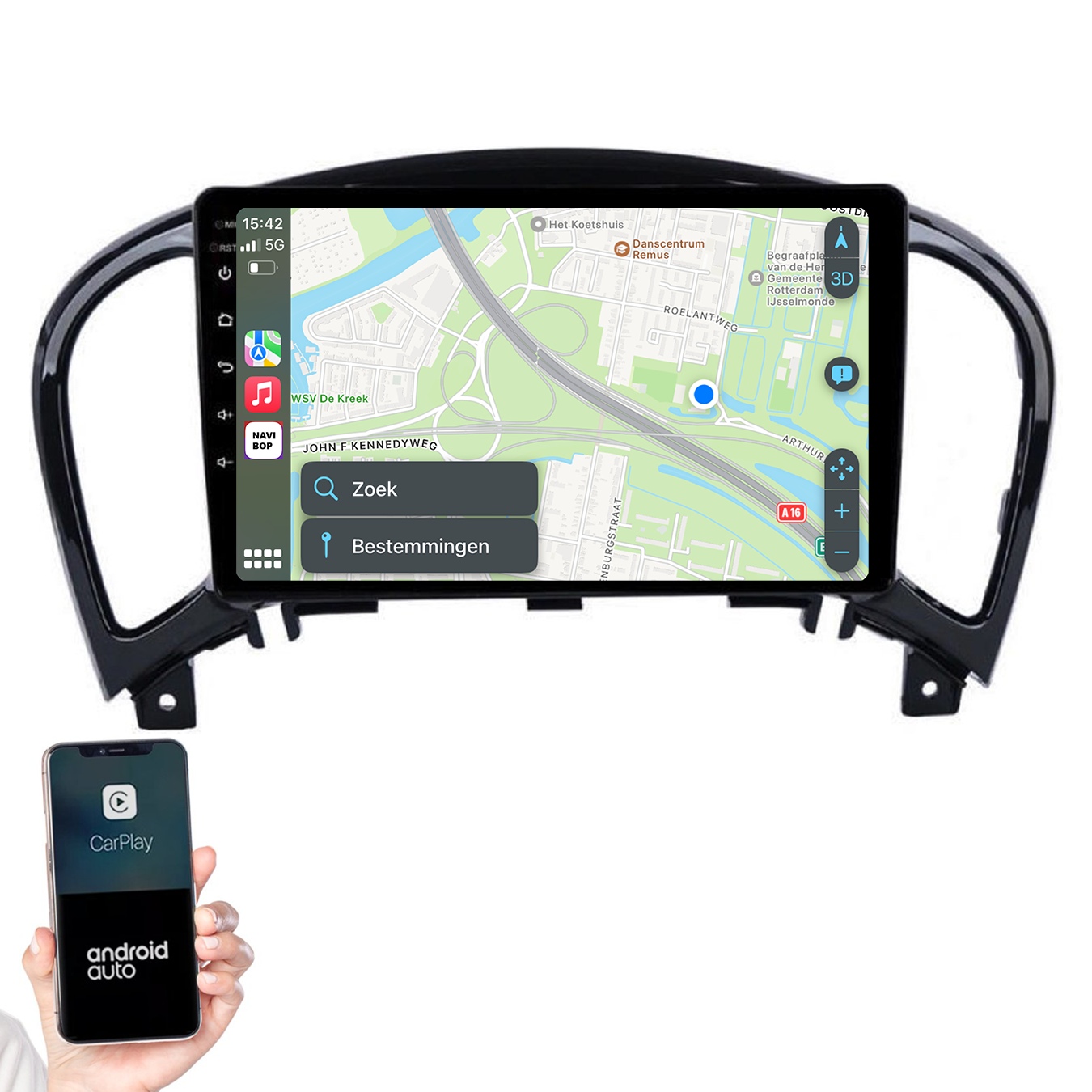 Nissan Juke | Autoradio | 2010 t/m 2019 | Android 14 | Apple CarPlay & Android Auto