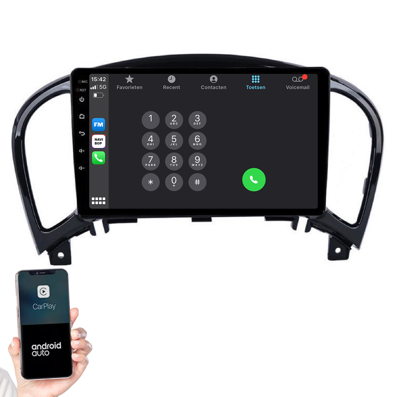 Nissan Juke | Autoradio | 2010 t/m 2019 | Android 14 | Apple CarPlay & Android Auto