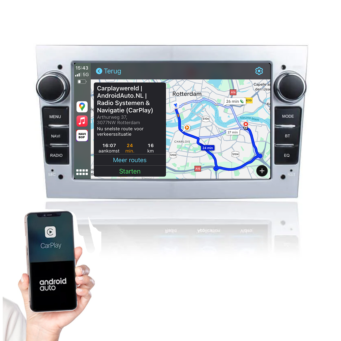 Opel Agila | Autoradio | 2003 t/m 2010 | Android 14 | Apple CarPlay & Android Auto