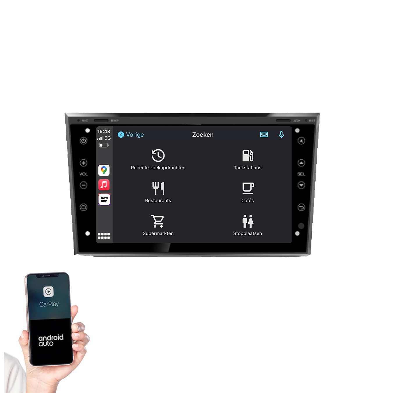 Opel Corsa D | Autoradio | 2005 t/m 2014 | Android 13 | Apple CarPlay & Android Auto