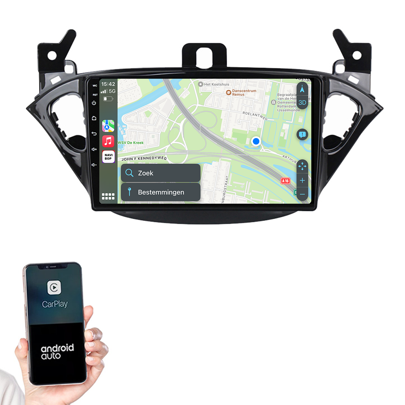 Opel Adam | Autoradio | 2015 t/m 2020 | Android 14 | Apple CarPlay & Android Auto