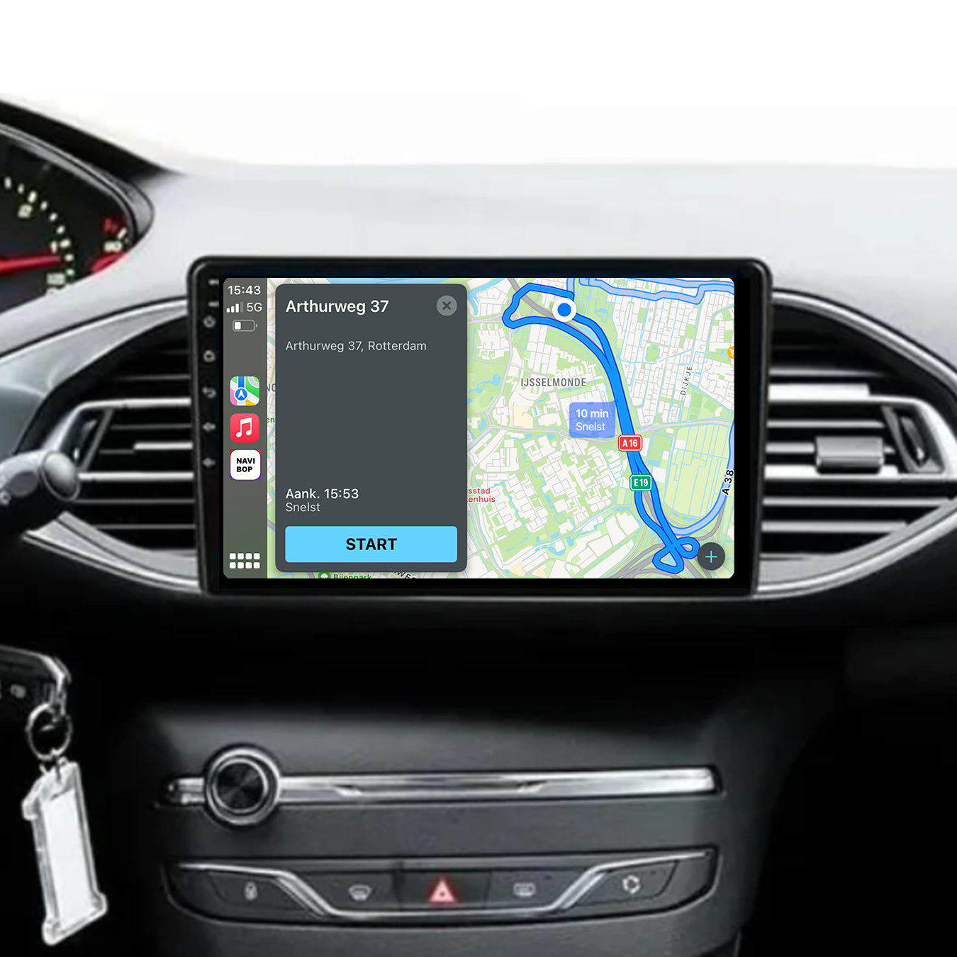 Peugeot 308 | Autoradio | 2010 t/m 2016 | Android 14 | Apple CarPlay & Android Auto