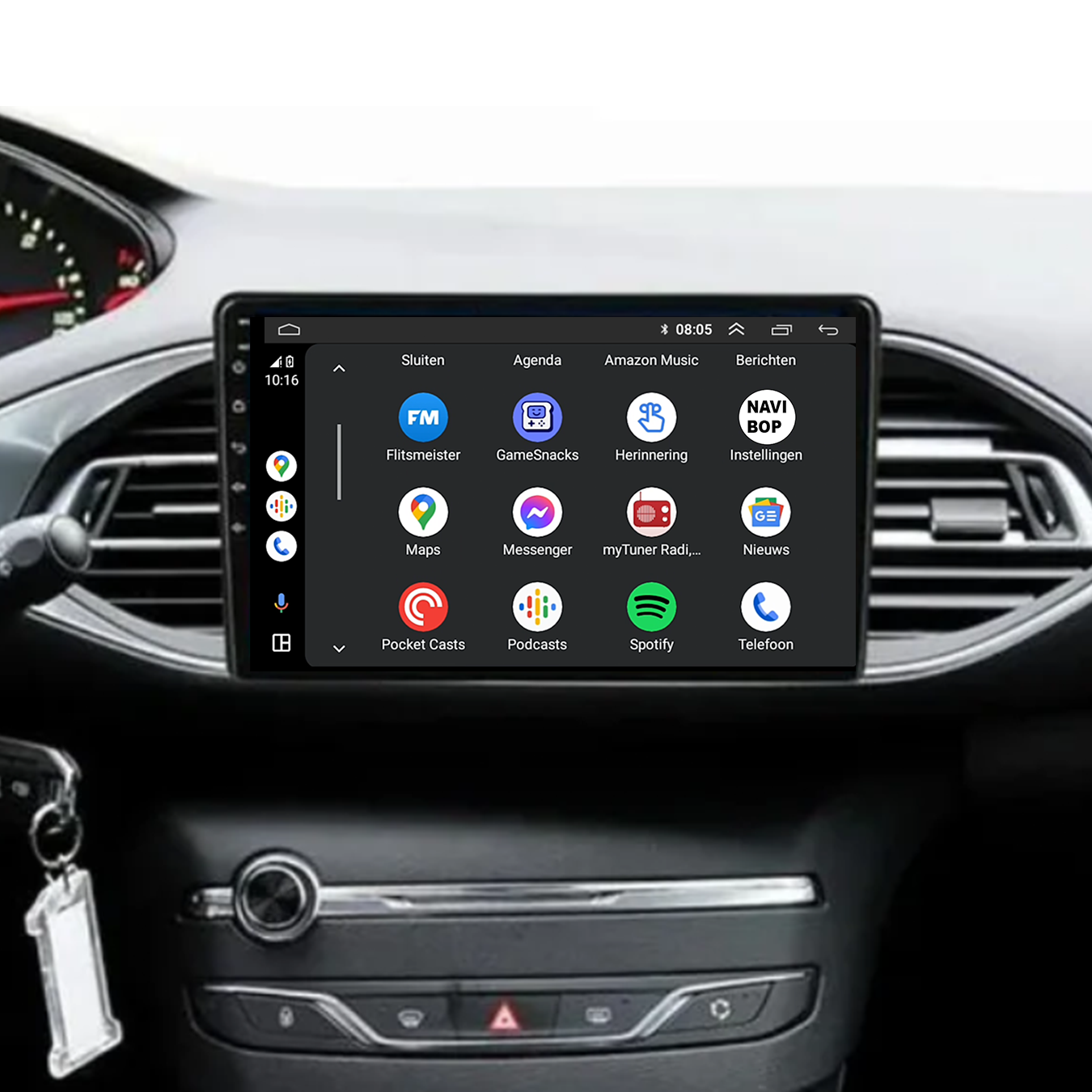 Peugeot 308 | Autoradio | 2010 t/m 2016 | Android 14 | Apple CarPlay & Android Auto