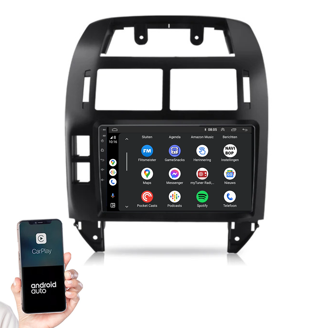 Volkswagen Polo | Autoradio | 2002 t/m 2009 | Android 14 | Apple CarPlay & Android Auto