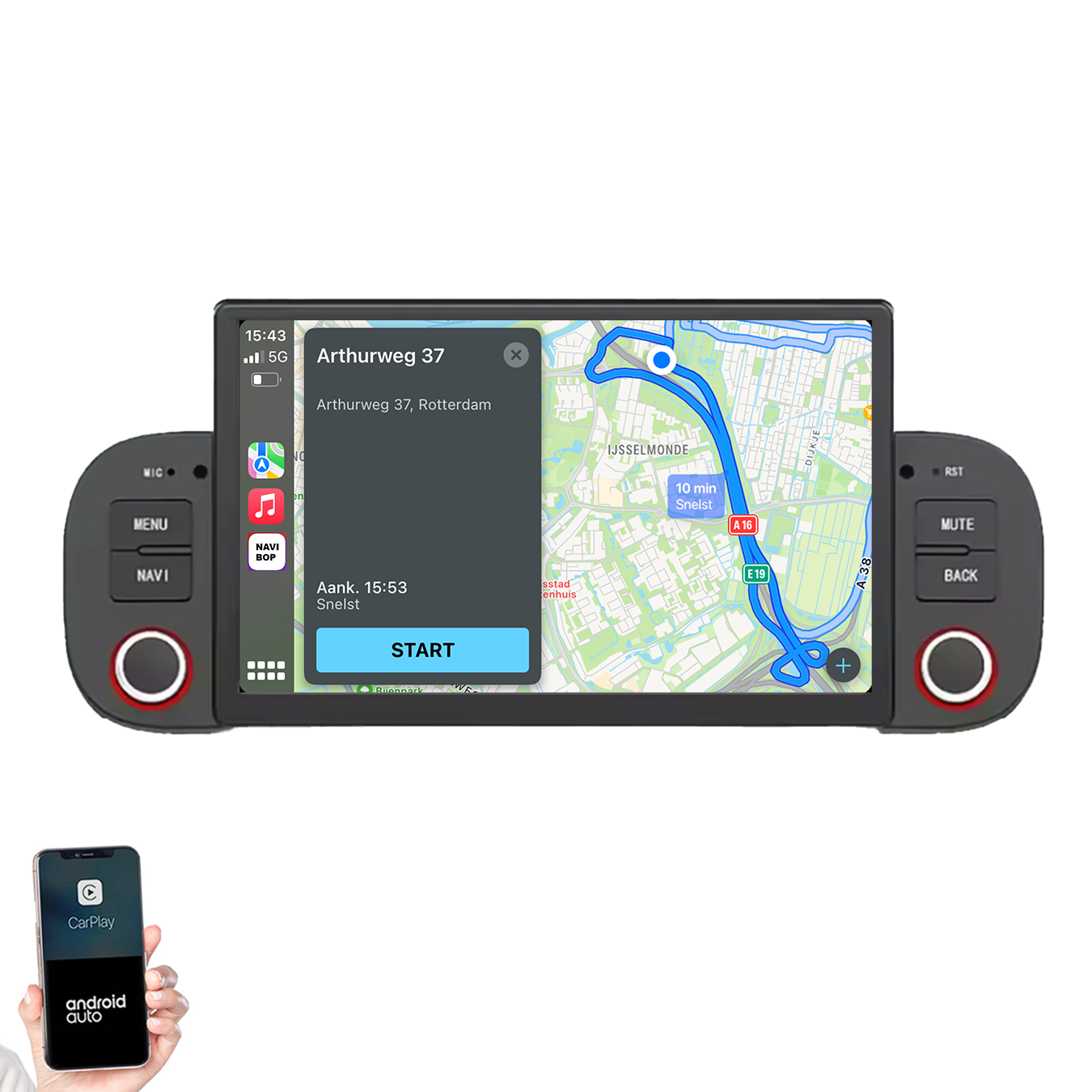 Fiat Panda | Autoradio | 2013 t/m 2020 | Android 14 | Apple CarPlay & Android Auto