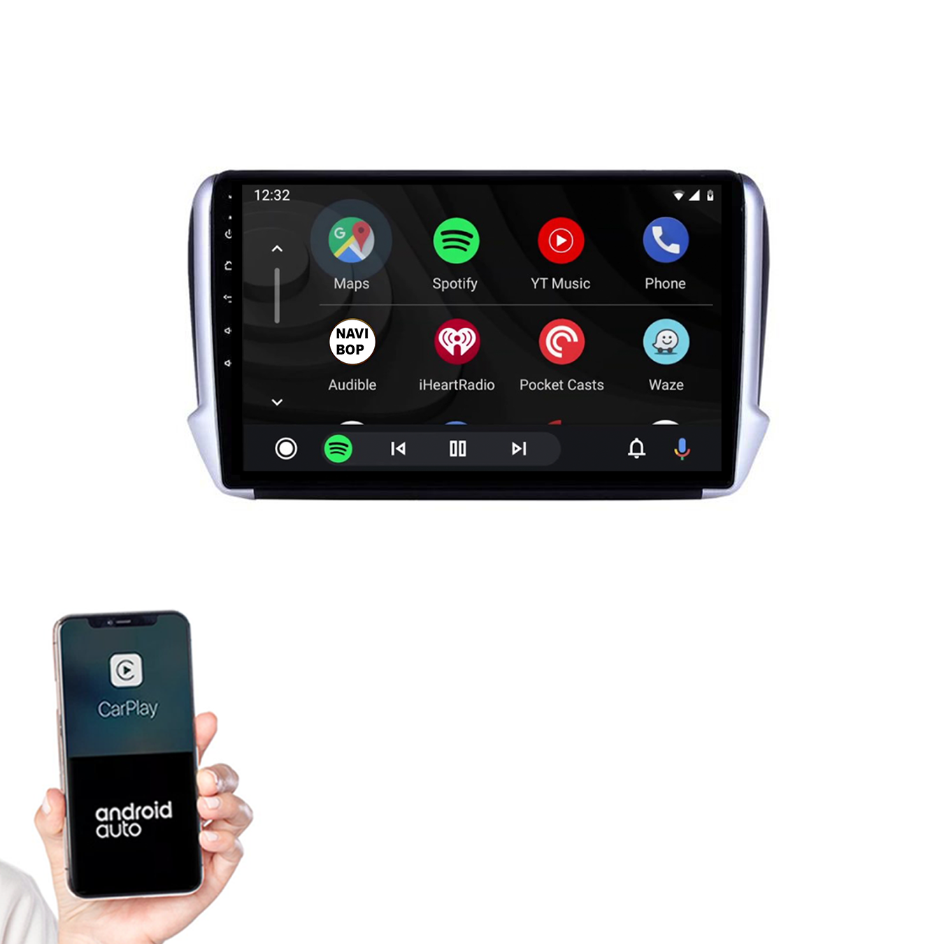 Peugeot 208 | Autoradio | 2011 t/m 2018 | Android 14 | Apple CarPlay & Android Auto