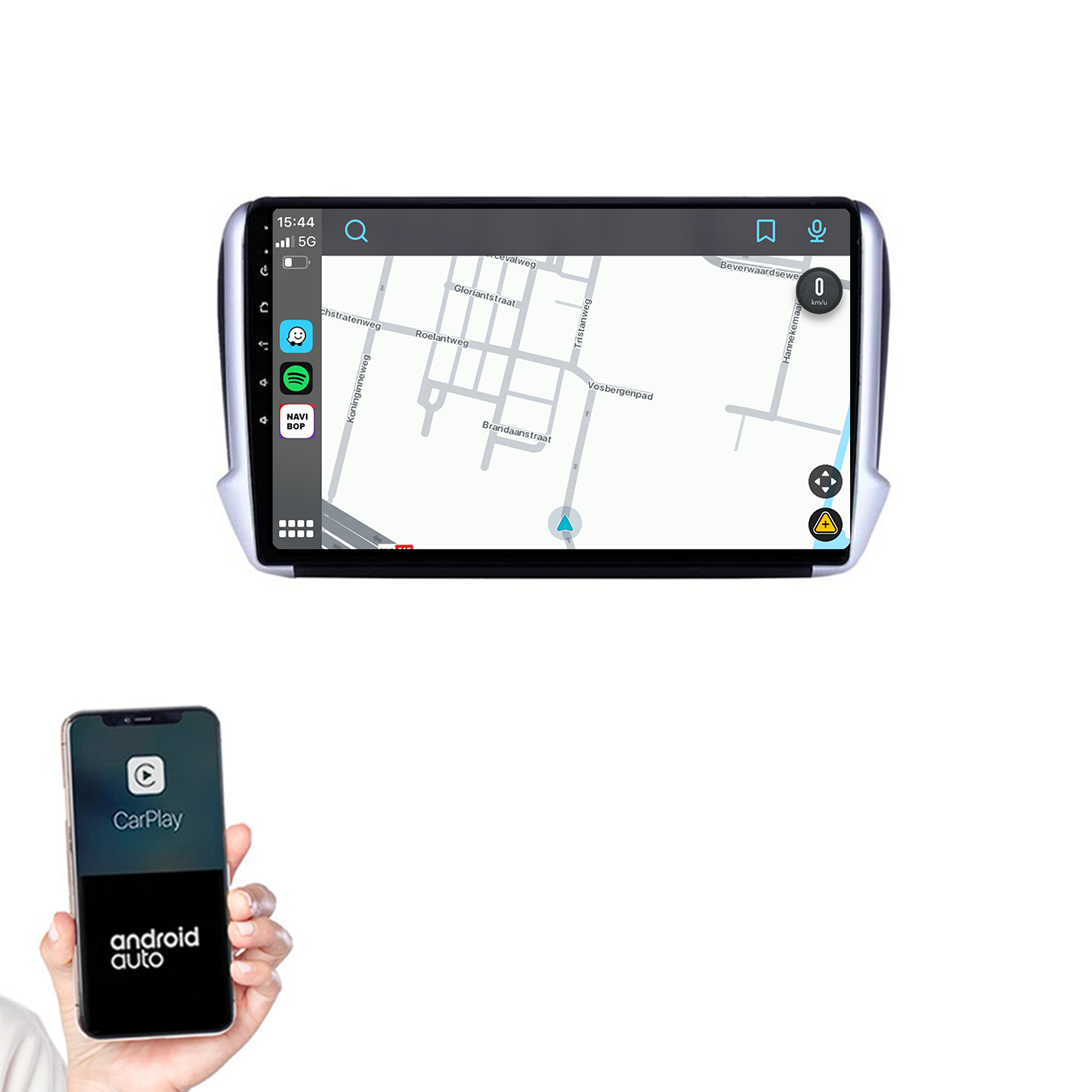 Peugeot 2008 | Autoradio | 2013 t/m 2019 | Android 14 | Apple CarPlay & Android Auto