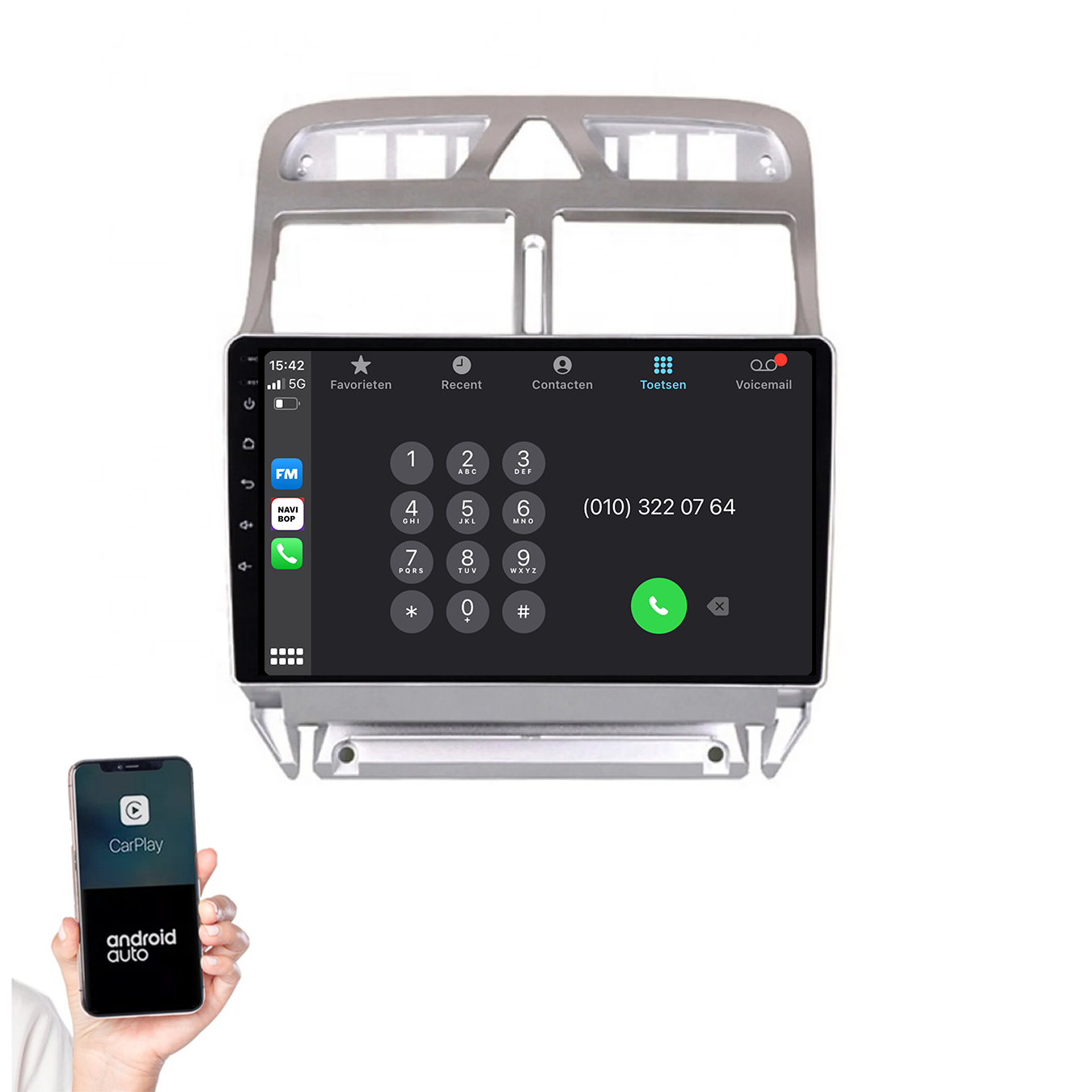 Peugeot 307 | Autoradio | 2002 t/m 2013 | Android 14 | Apple CarPlay & Android Auto