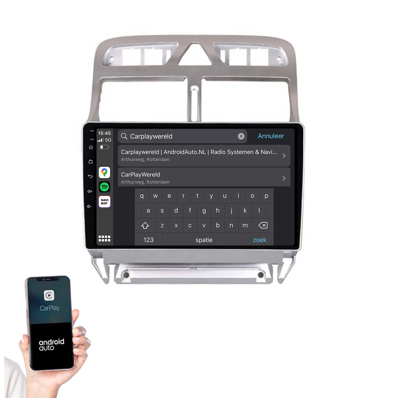 Peugeot 307 | Autoradio | 2002 t/m 2013 | Android 14 | Apple CarPlay & Android Auto