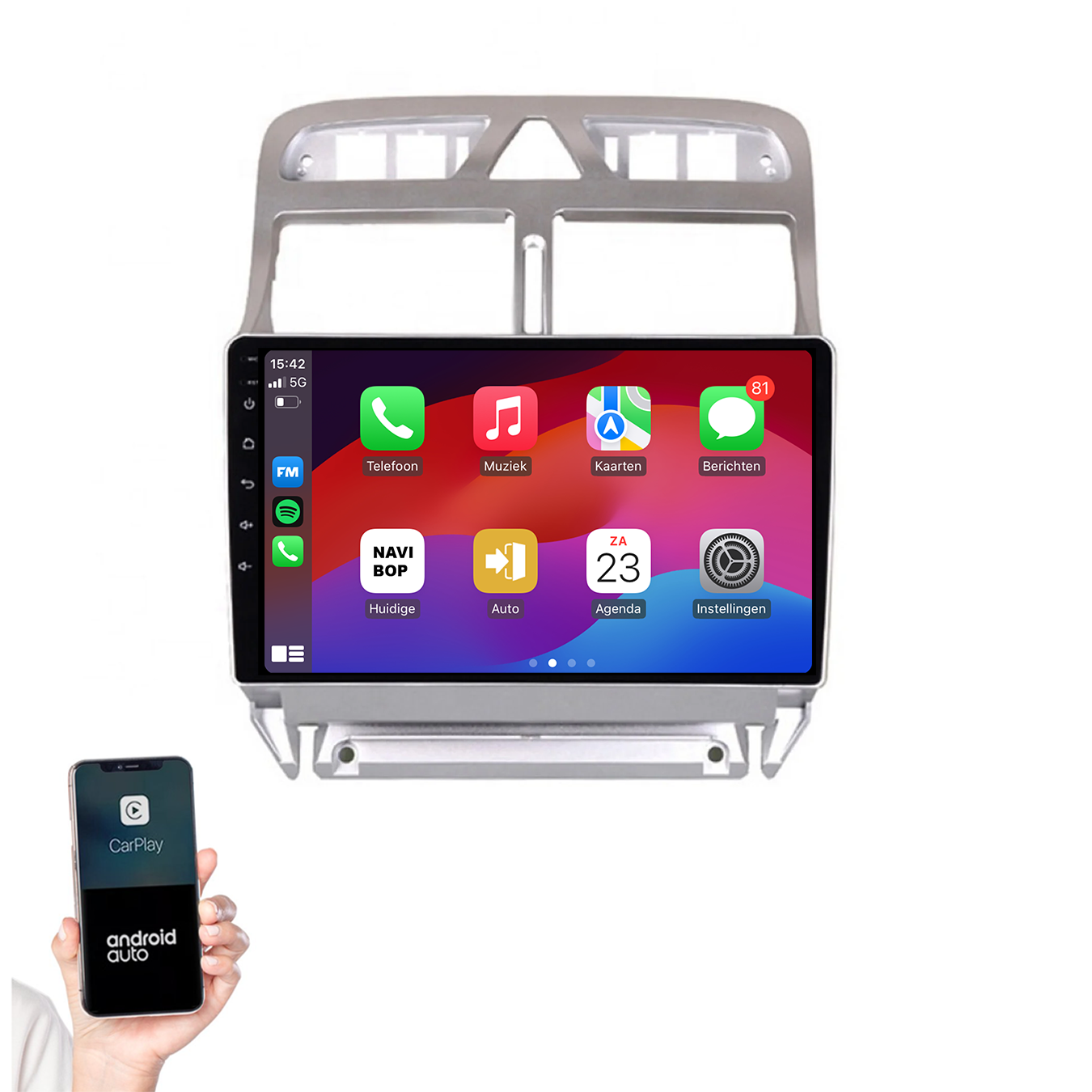 Peugeot 307 | Autoradio | 2002 t/m 2013 | Android 14 | Apple CarPlay & Android Auto