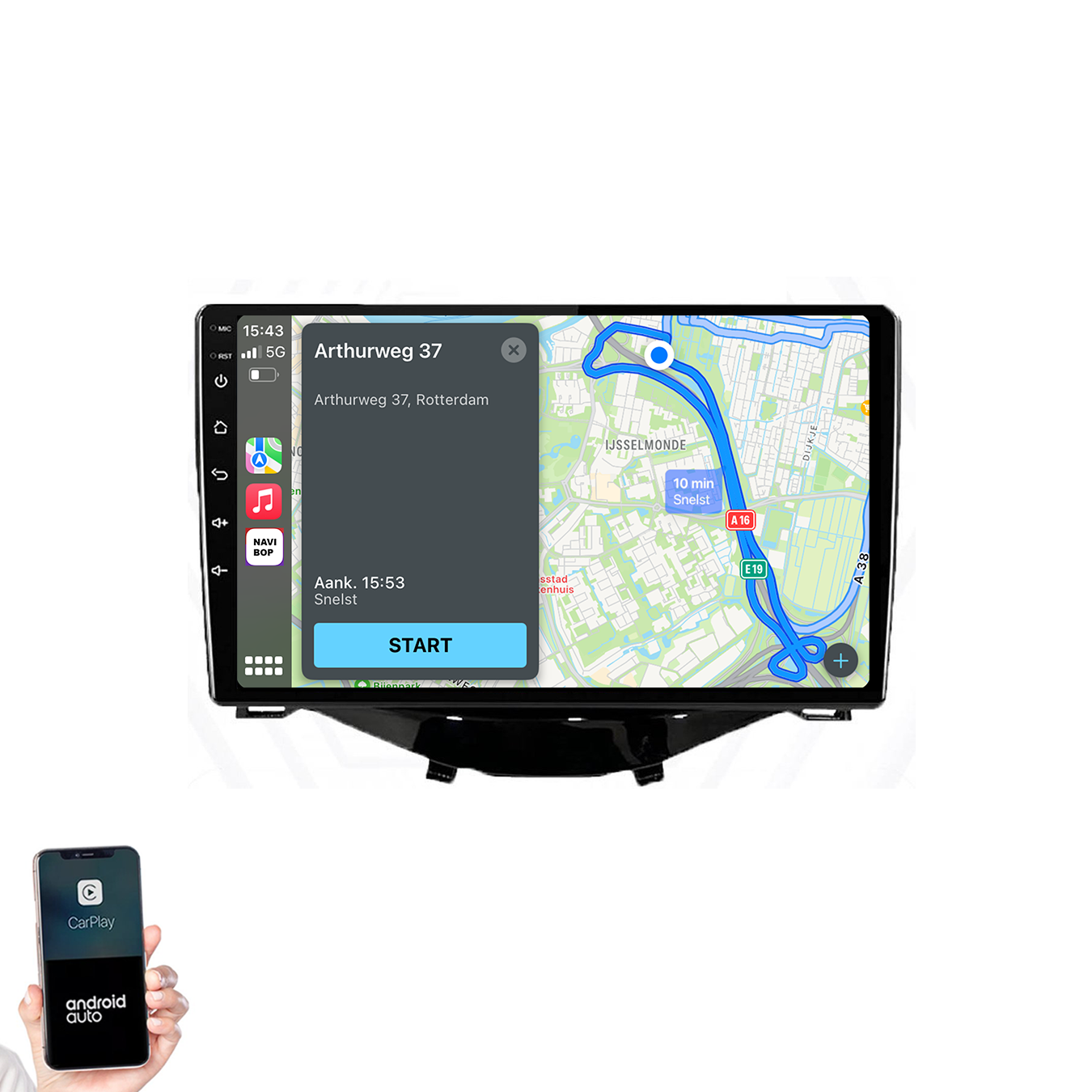 Peugeot 108 | Autoradio | 2014 t/m 2020 | Android 14 | Apple CarPlay & Android Auto