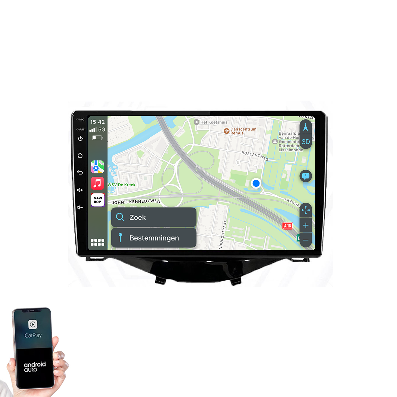 Peugeot 108 | Autoradio | 2014 t/m 2020 | Android 14 | Apple CarPlay & Android Auto