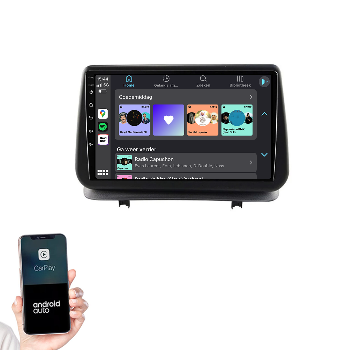 Renault Clio 2 | Autoradio | 2005 t/m 2012 | Android 14 | Apple CarPlay & Android Auto