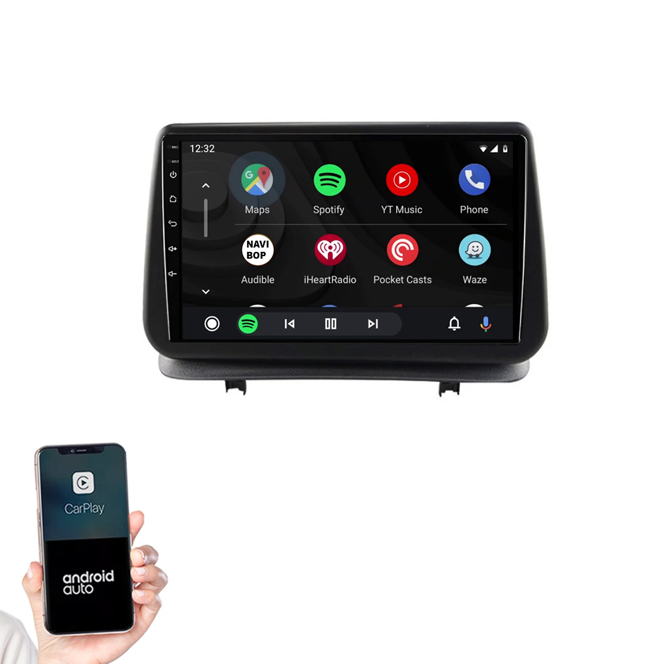 Renault Clio 2 | Autoradio | 2005 t/m 2012 | Android 14 | Apple CarPlay & Android Auto
