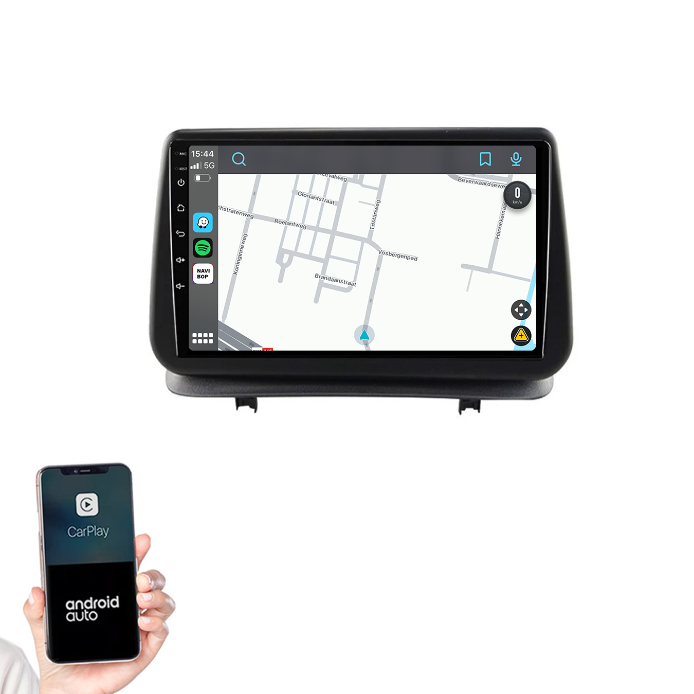 Renault Clio 2 | Autoradio | 2005 t/m 2012 | Android 14 | Apple CarPlay & Android Auto