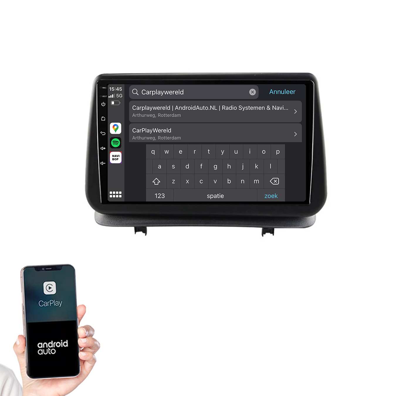 Renault Clio 2 | Autoradio | 2005 t/m 2012 | Android 14 | Apple CarPlay & Android Auto