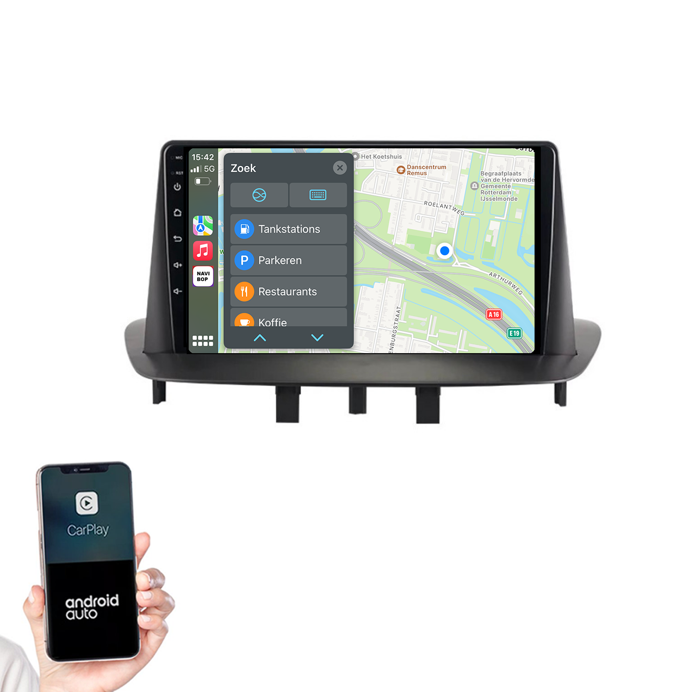 Renault Megane 3 | Autoradio | 2008 t/m 2015 | Android 14 | Apple CarPlay & Android Auto