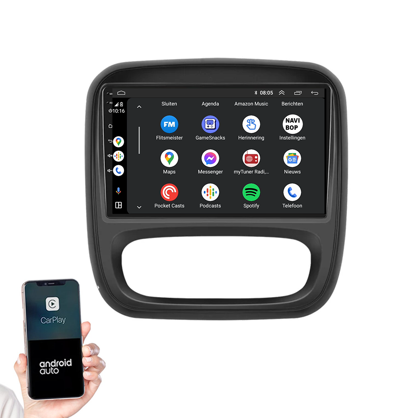 Renault Traffic | Autoradio | 2015 t/m 2021 | Android 14 | Apple CarPlay & Android Auto