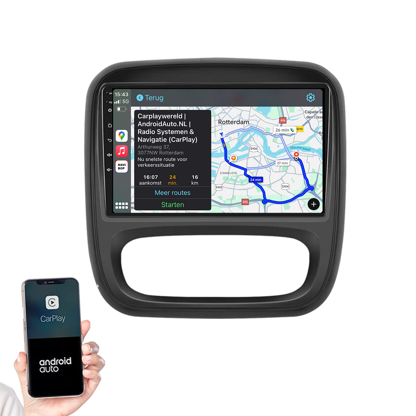 Renault Traffic | Autoradio | 2015 t/m 2021 | Android 14 | Apple CarPlay & Android Auto