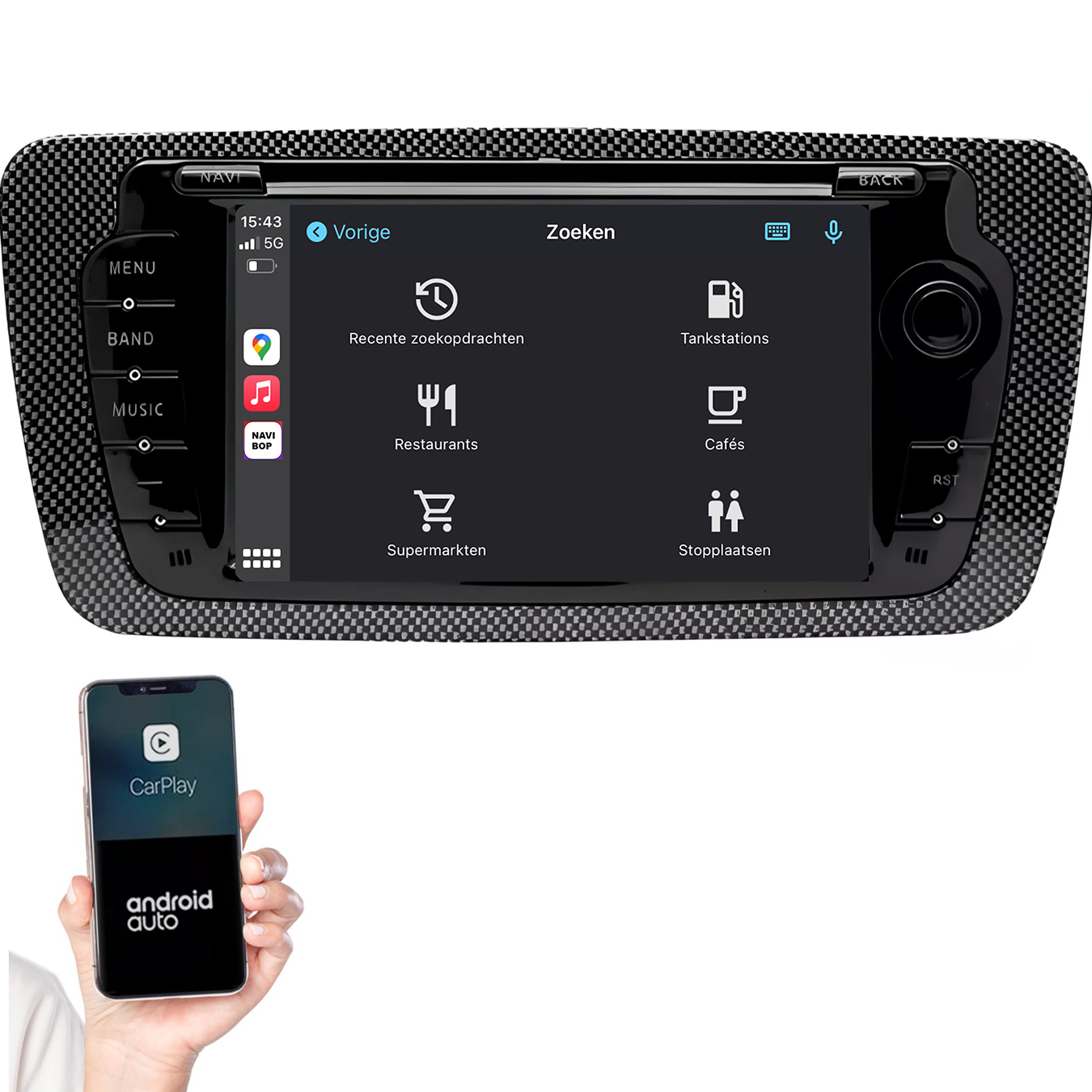 Seat ibiza | Autoradio | 2009 t/m 2013 | Android 14 | Apple CarPlay & Android Auto