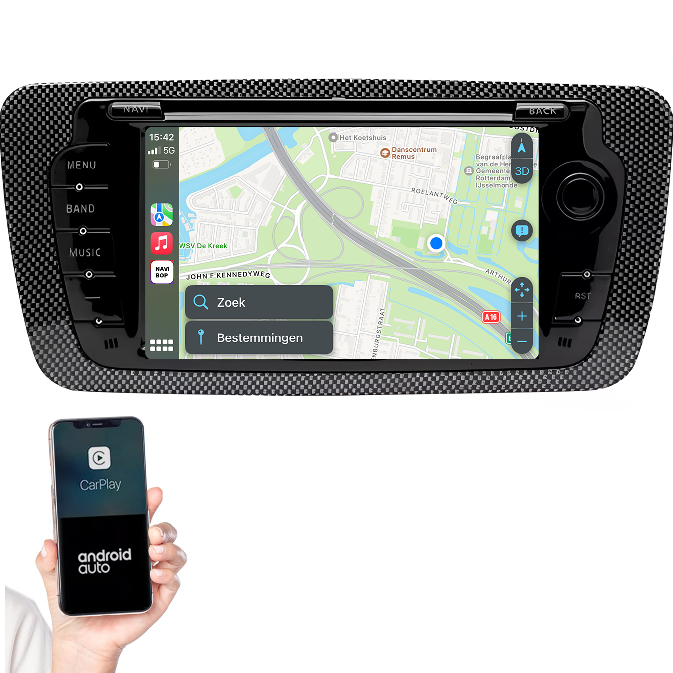 Seat ibiza | Autoradio | 2009 t/m 2013 | Android 14 | Apple CarPlay & Android Auto