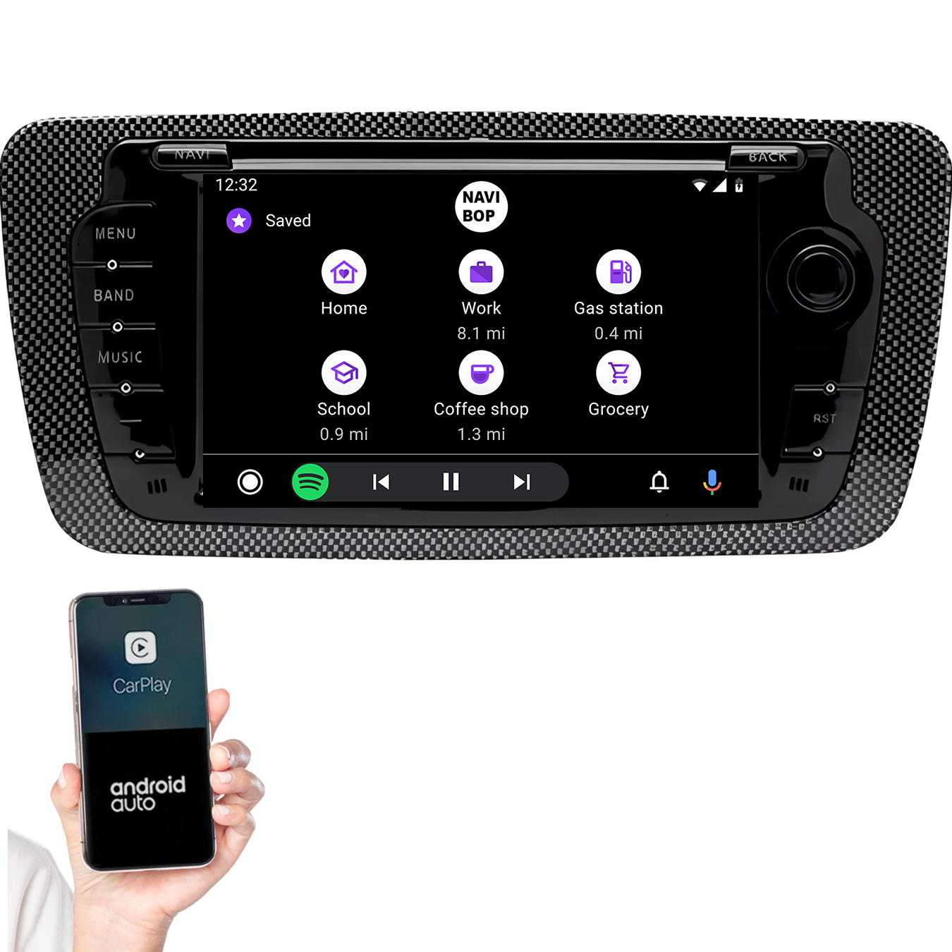 Seat ibiza | Autoradio | 2009 t/m 2013 | Android 14 | Apple CarPlay & Android Auto