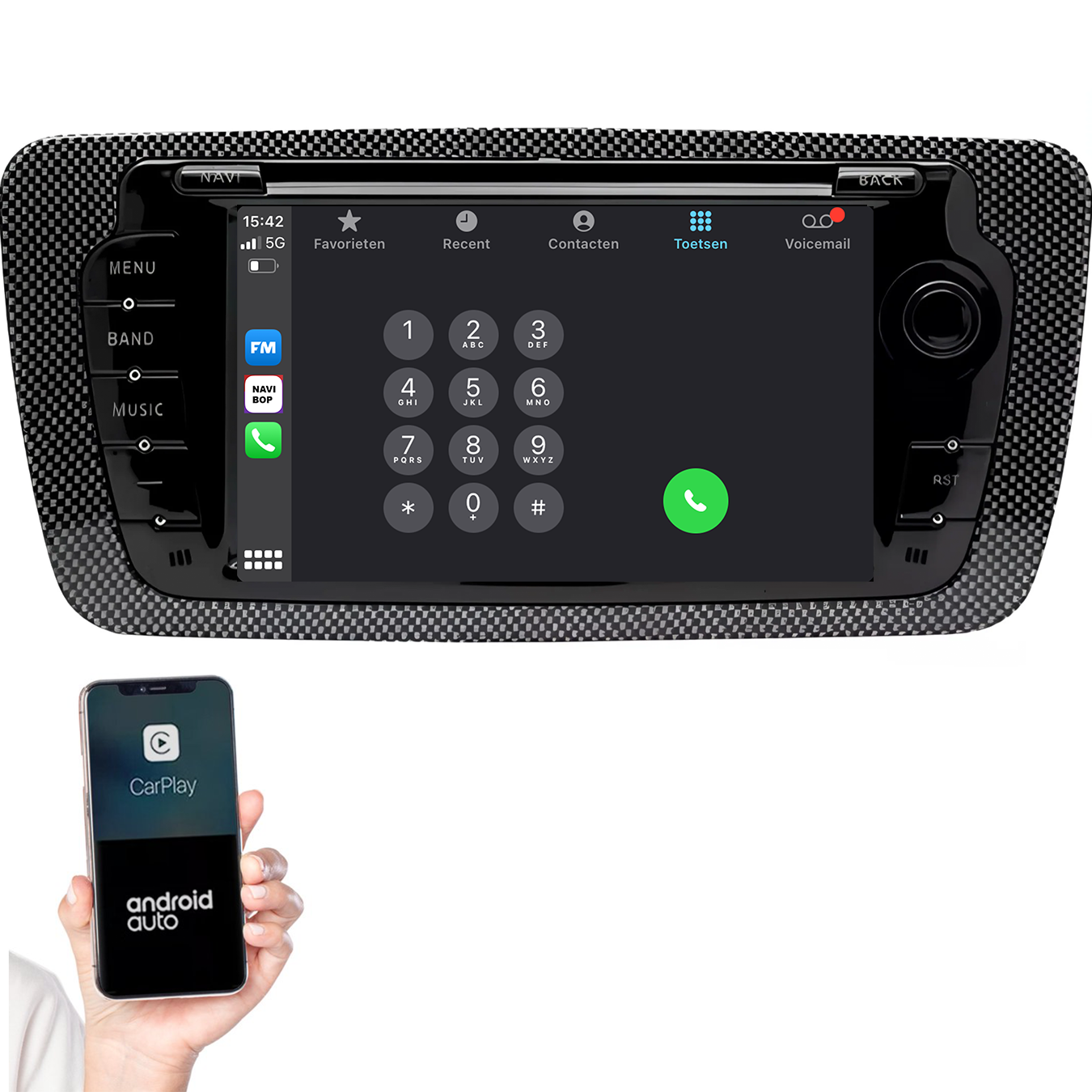 Seat ibiza | Autoradio | 2009 t/m 2013 | Android 14 | Apple CarPlay & Android Auto
