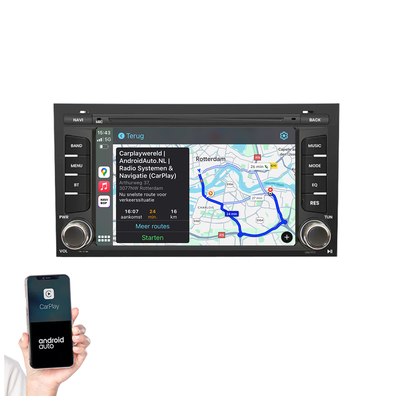 Seat Leon | Autoradio | 2012 t/m 2020 | Android 14 | Apple CarPlay & Android Auto