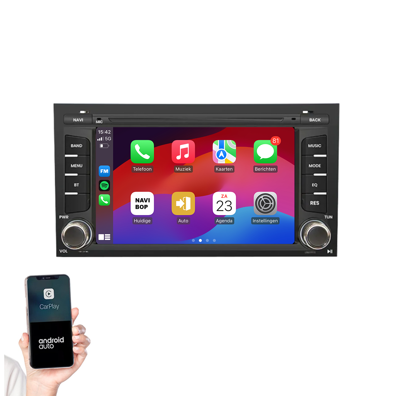 Seat Leon | Autoradio | 2012 t/m 2020 | Android 14 | Apple CarPlay & Android Auto