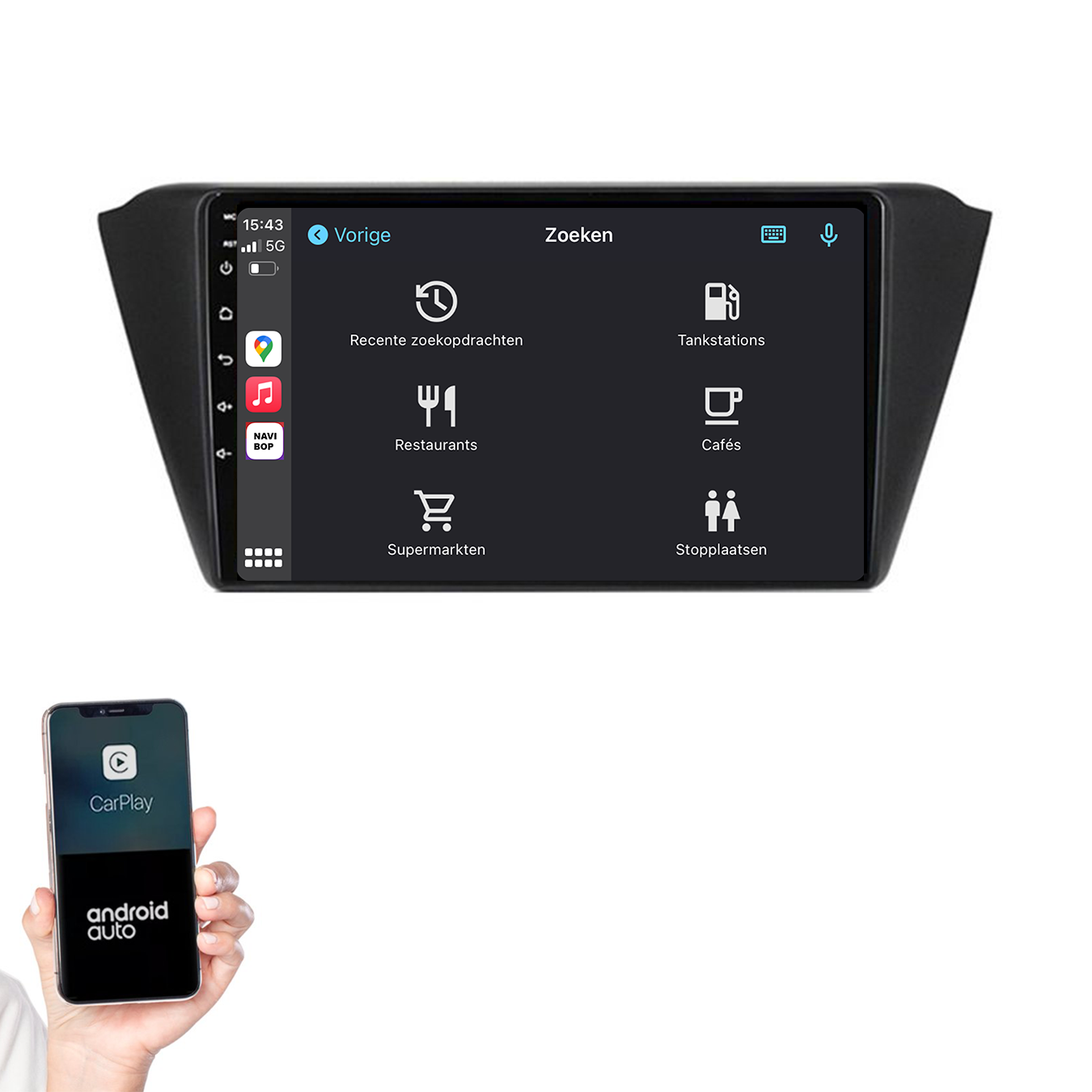 Skoda Fabia | Autoradio | 2015 t/m 2019 | Apple CarPlay & Android Auto