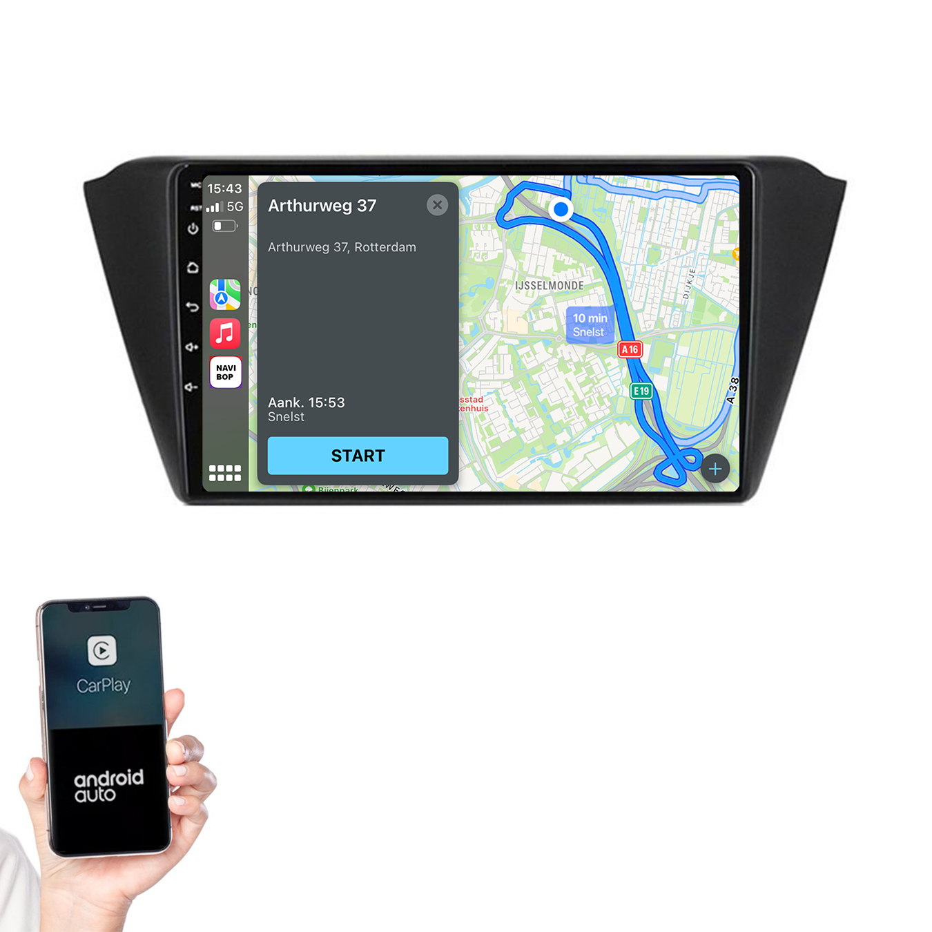 Skoda Fabia | Autoradio | 2015 t/m 2019 | Apple CarPlay & Android Auto