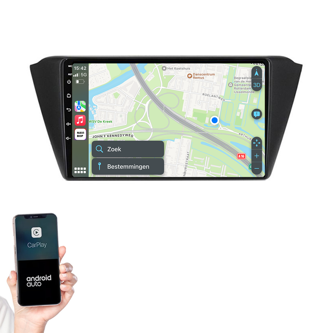 Skoda Fabia | Autoradio | 2015 t/m 2019 | Apple CarPlay & Android Auto