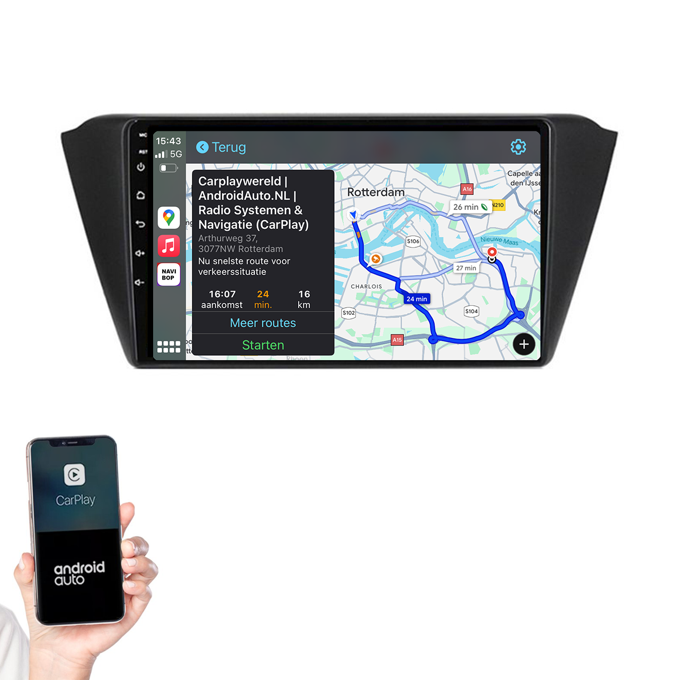 Skoda Fabia | Autoradio | 2015 t/m 2019 | Apple CarPlay & Android Auto