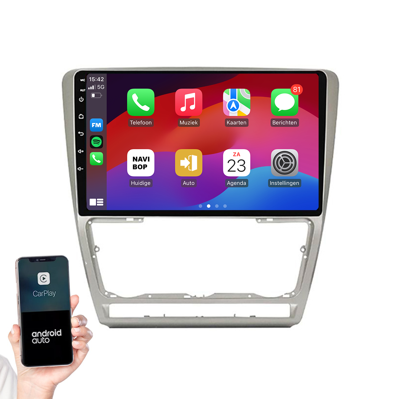 Skoda Octavia | Autoradio | 2005 t/m 2013 | Android 14 | Apple CarPlay & Android Auto
