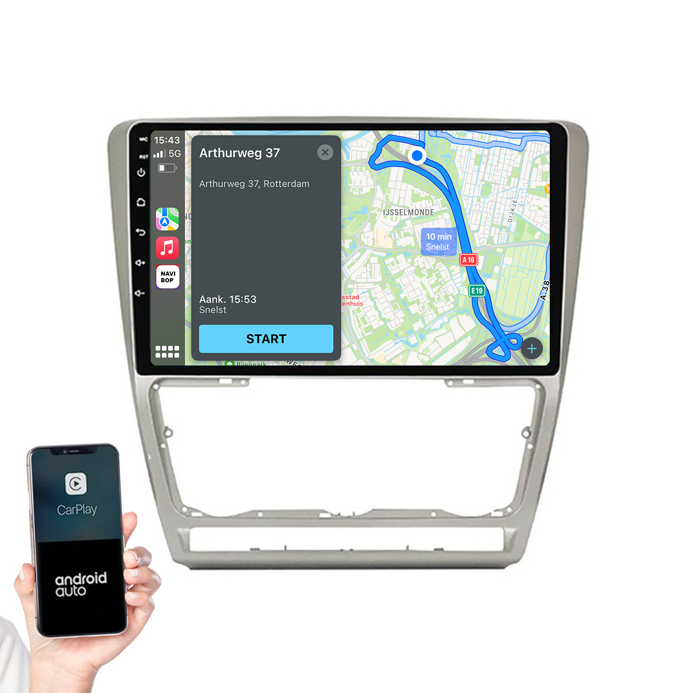 Skoda Octavia | Autoradio | 2005 t/m 2013 | Android 14 | Apple CarPlay & Android Auto