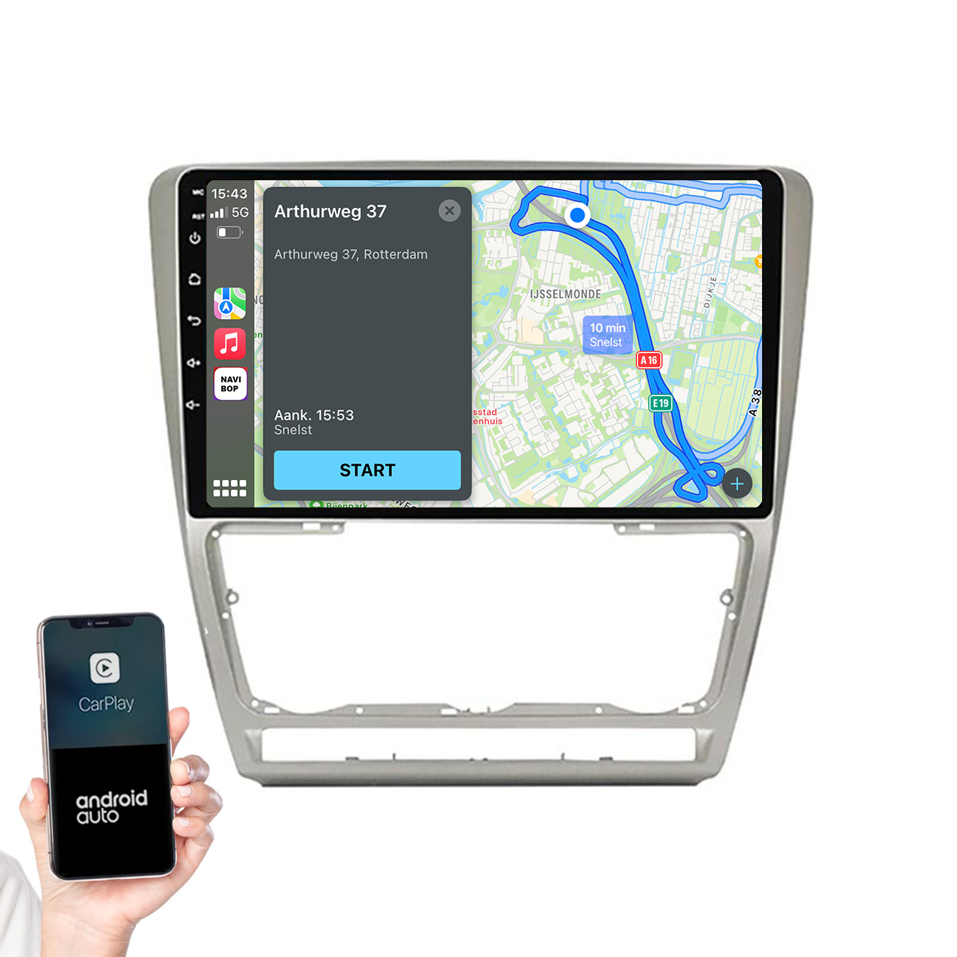 Skoda Octavia | Autoradio | 2005 t/m 2013 | Android 14 | Apple CarPlay & Android Auto