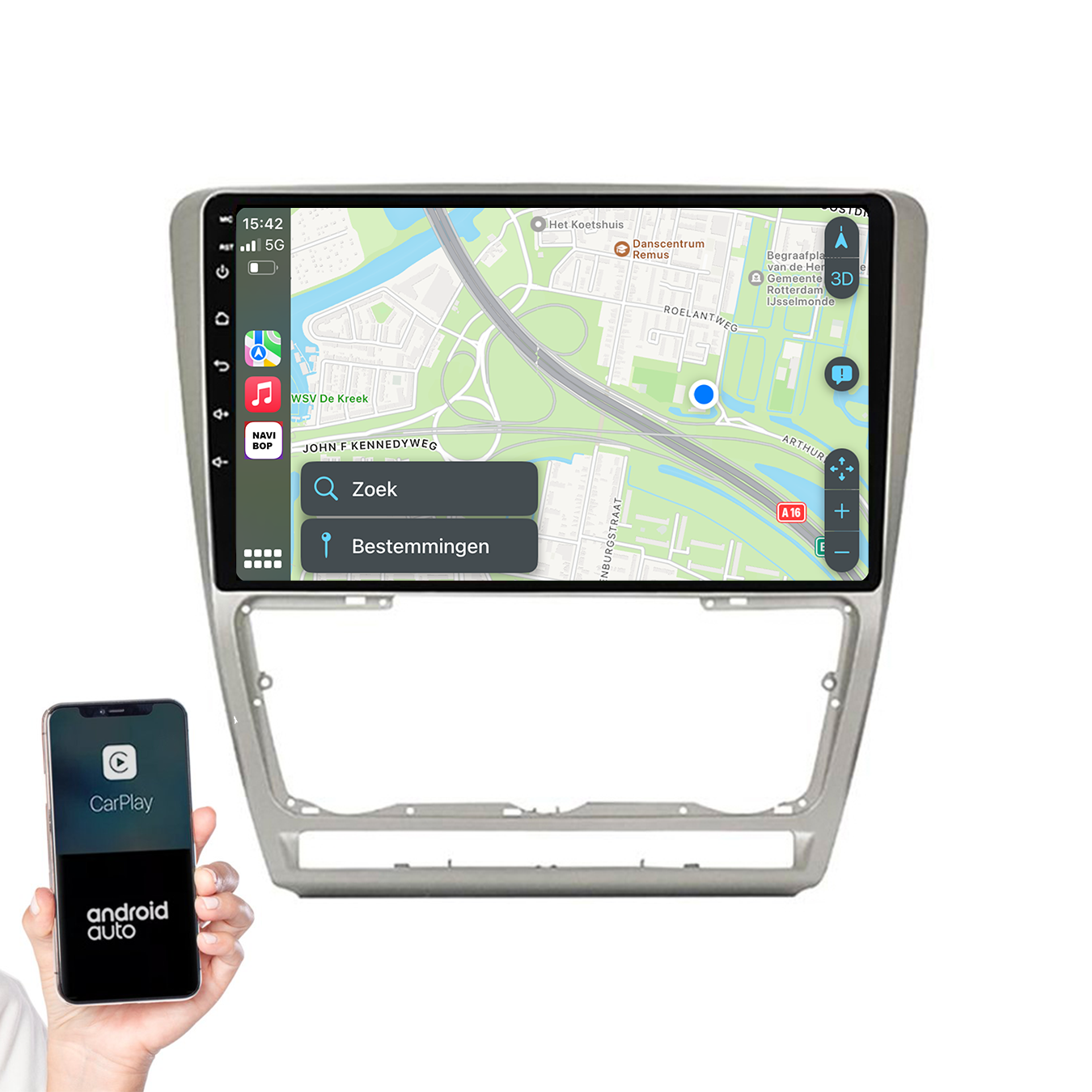 Skoda Octavia | Autoradio | 2005 t/m 2013 | Android 14 | Apple CarPlay & Android Auto