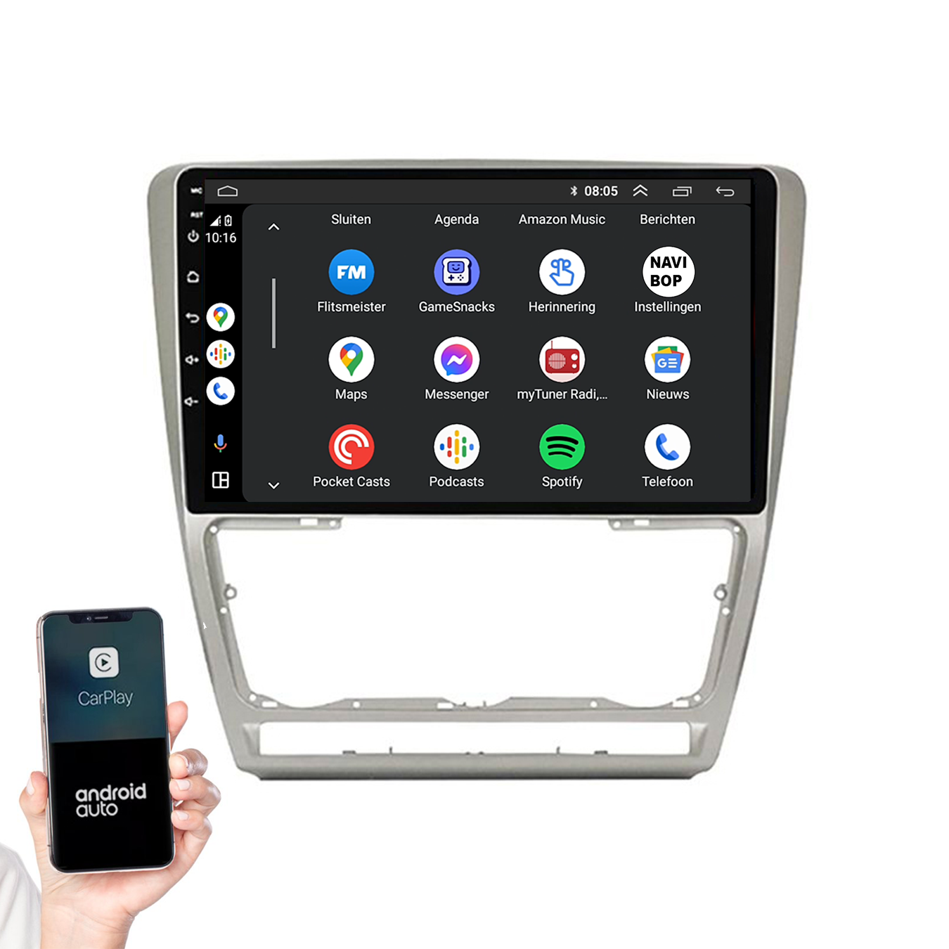 Skoda Octavia | Autoradio | 2005 t/m 2013 | Android 14 | Apple CarPlay & Android Auto