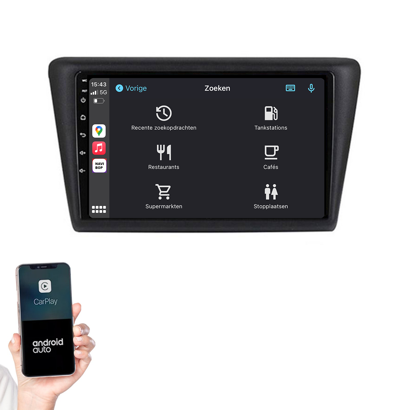 Skoda Rapid | Autoradio | 2013 t/m 2019 | Android 14 | Apple CarPlay & Android Auto