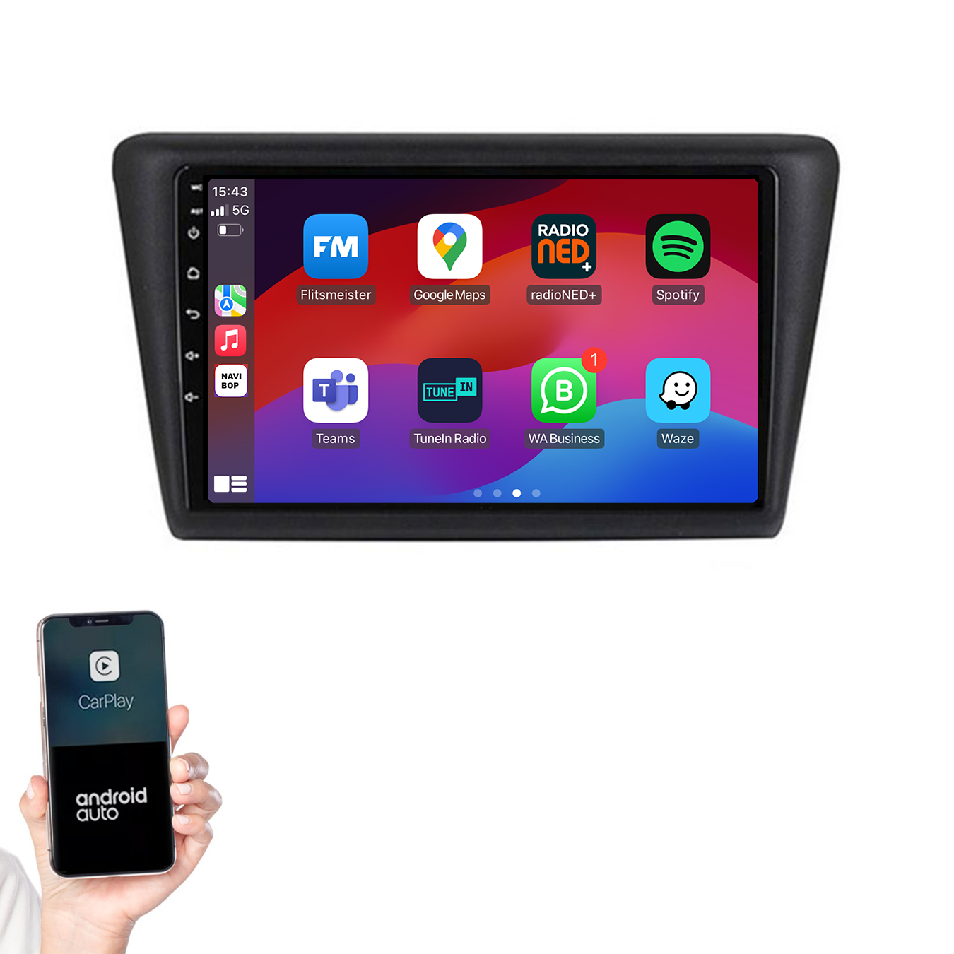 Skoda Rapid | Autoradio | 2013 t/m 2019 | Android 14 | Apple CarPlay & Android Auto