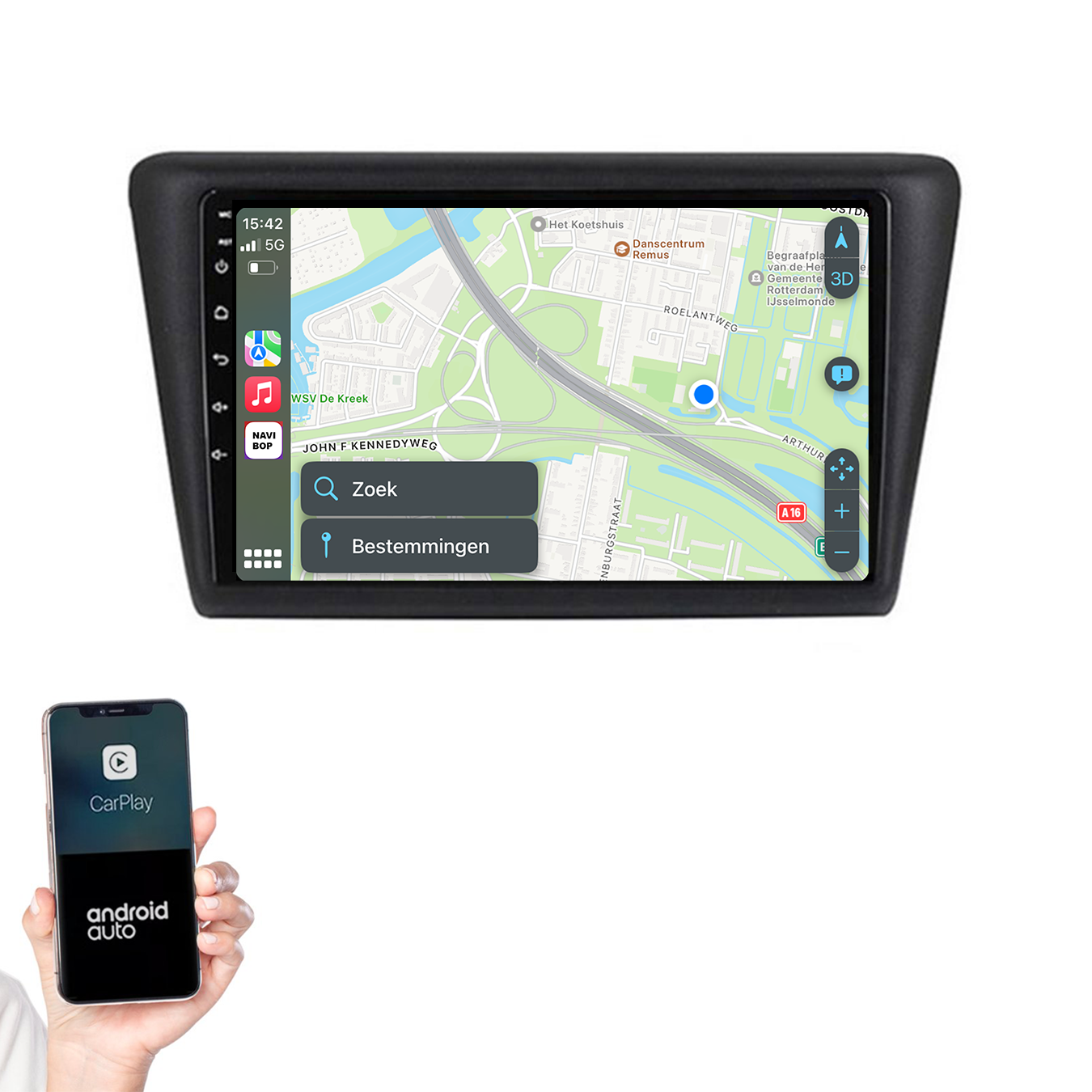 Skoda Rapid | Autoradio | 2013 t/m 2019 | Android 14 | Apple CarPlay & Android Auto