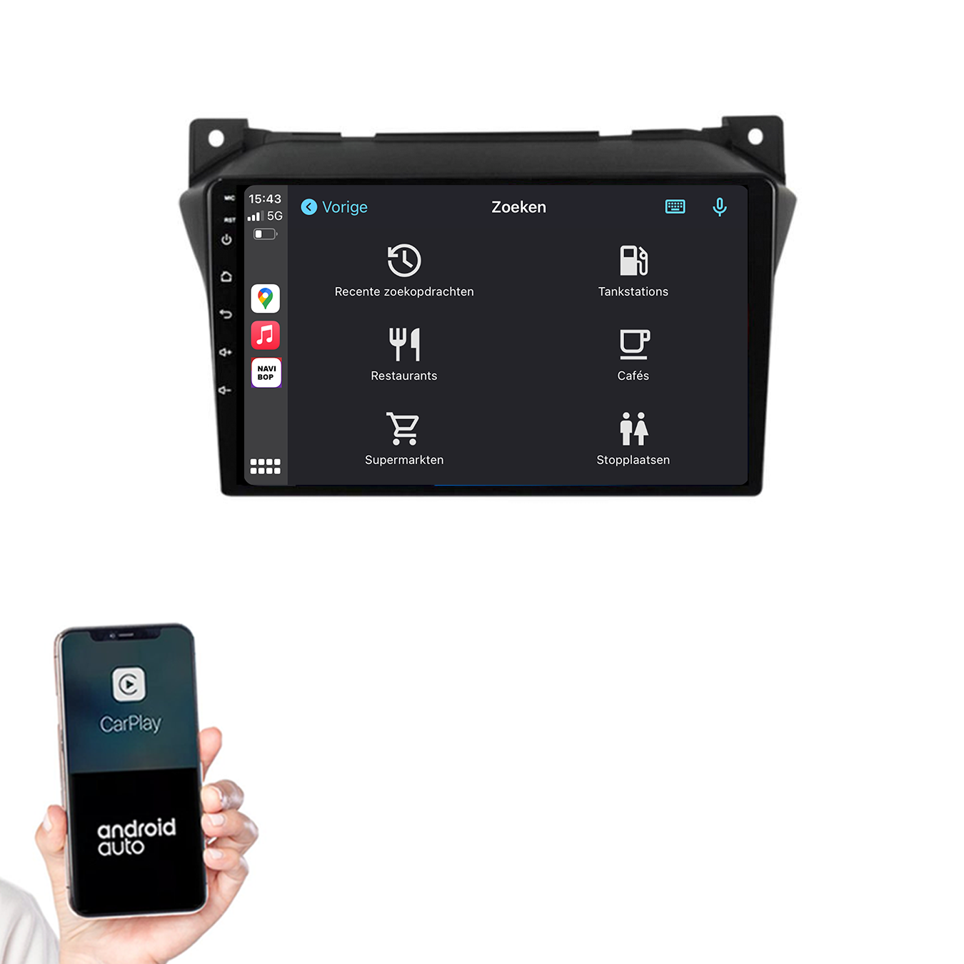 Nissan Pixo | Autoradio | 2009 t/m 2016 | Android 14 | Apple CarPlay & Android Auto