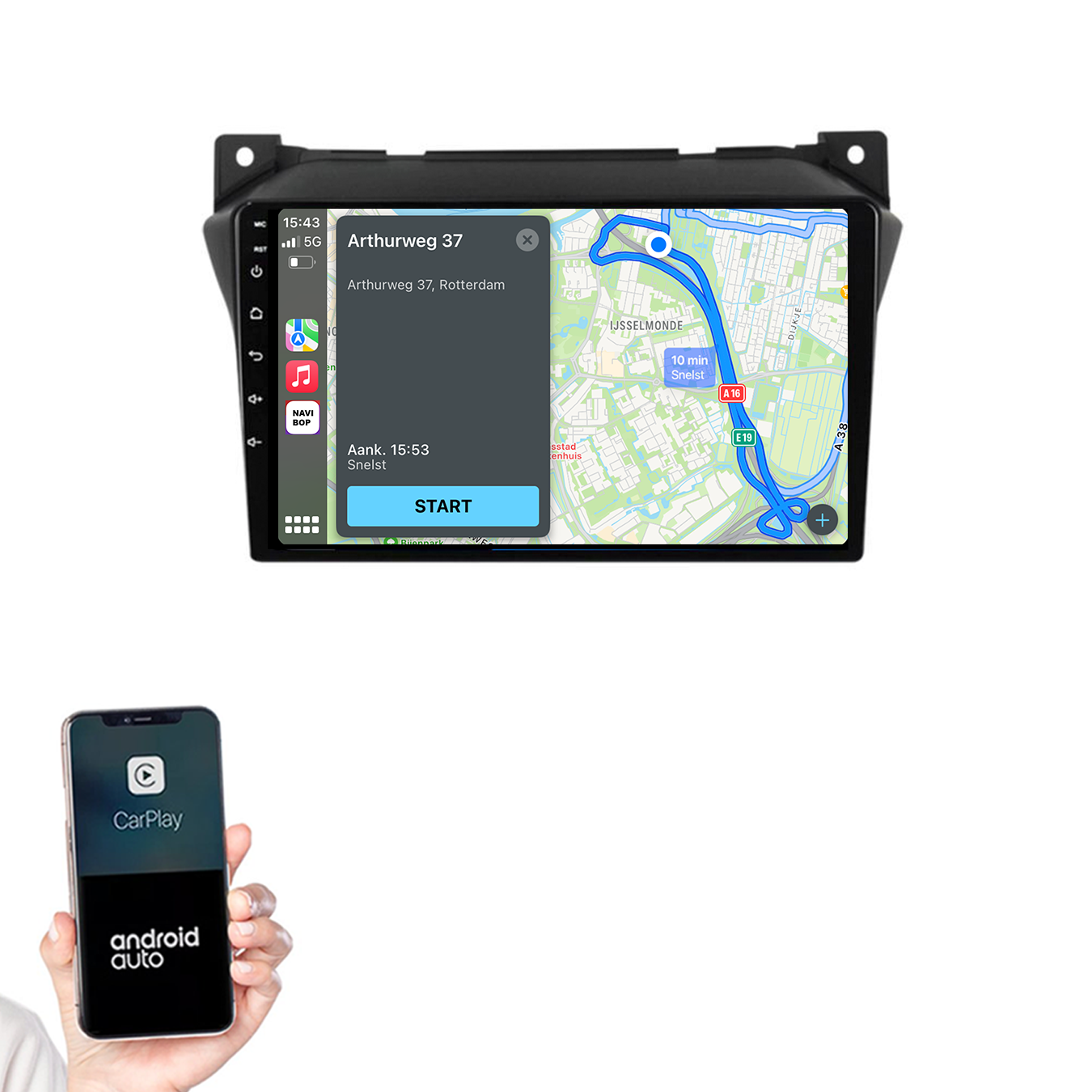Nissan Pixo | Autoradio | 2009 t/m 2016 | Android 14 | Apple CarPlay & Android Auto
