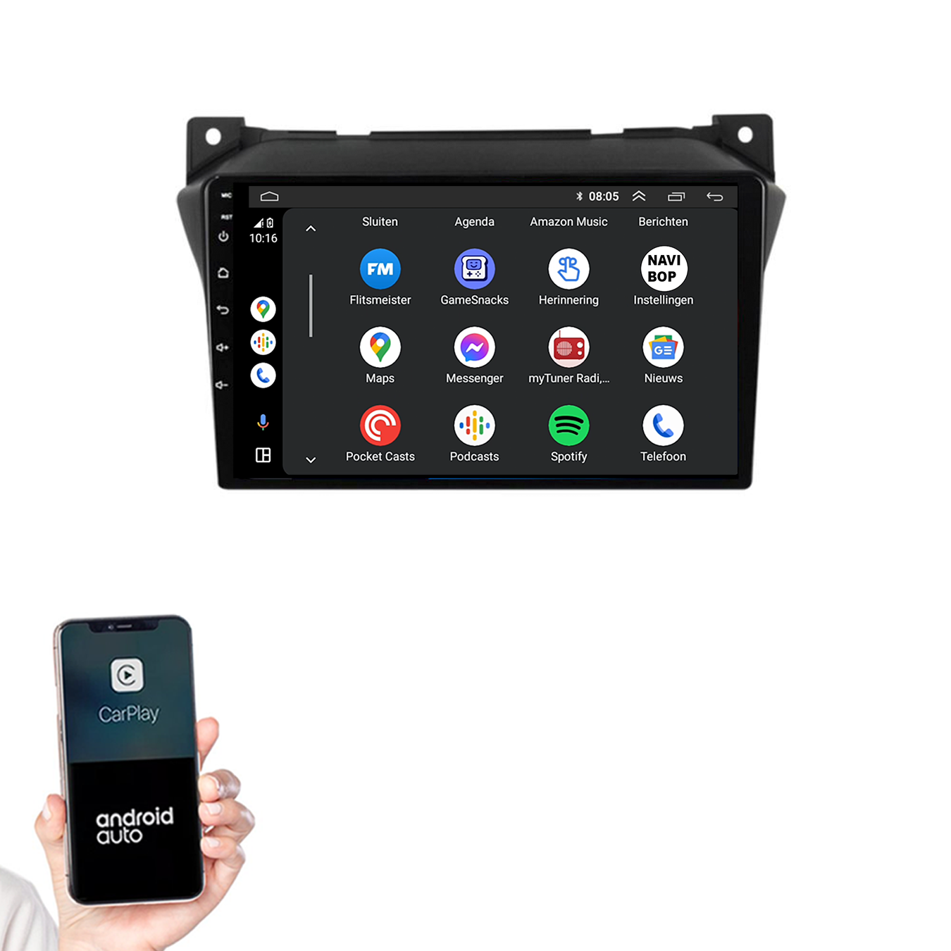 Nissan Pixo | Autoradio | 2009 t/m 2016 | Android 14 | Apple CarPlay & Android Auto