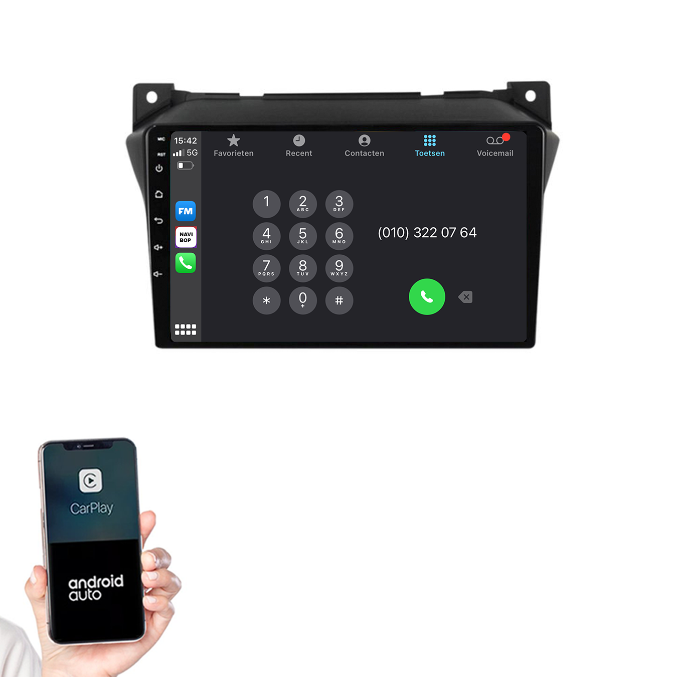 Nissan Pixo | Autoradio | 2009 t/m 2016 | Android 14 | Apple CarPlay & Android Auto