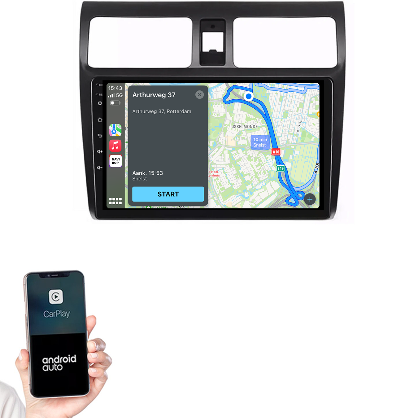 Suzuki Swift | Autoradio | 2005 t/m 2010 | Android 14 | Apple CarPlay & Android Auto