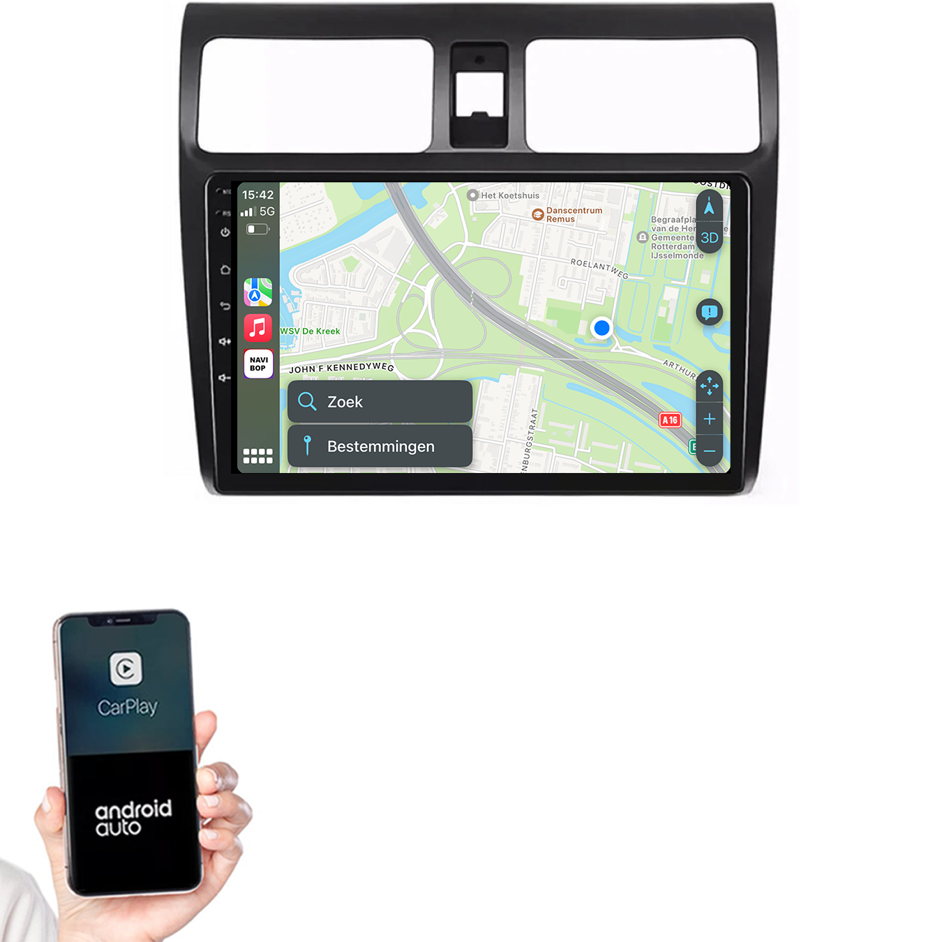 Suzuki Swift | Autoradio | 2005 t/m 2010 | Android 14 | Apple CarPlay & Android Auto